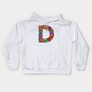 Doodle Monster D Kids Hoodie